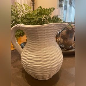 Vintage majolica picture lemon basket weave Italy beautiful